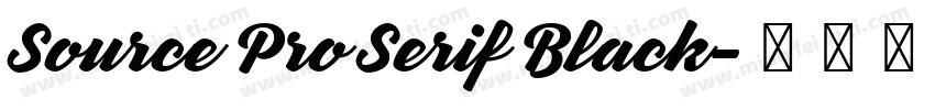 Source Pro Serif Black字体转换